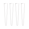 Set of 4 Industrial Retro Hairpin Table Legs 12mm Steel Bench Desk – 71cm White