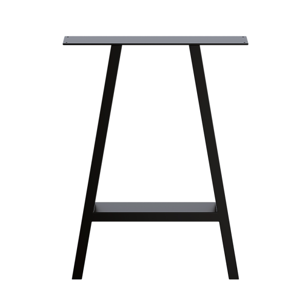 2x Rustic Dining Table Legs Steel Industrial Vintage 71cm – Black