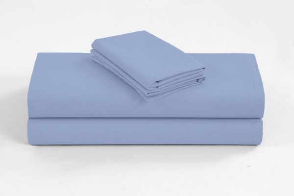 Elan Linen 1200TC Organic Cotton Sky blue King Sheet Set