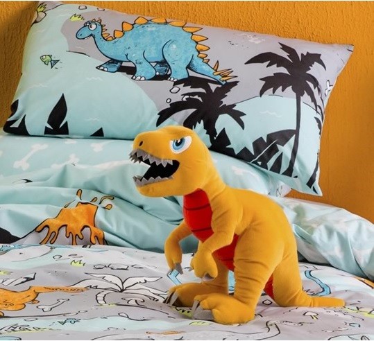 T Rex Plush Toy Cushion by Kas Kids
