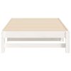 Pull-out Day Bed White 2x(92×187) cm Solid Wood Pine