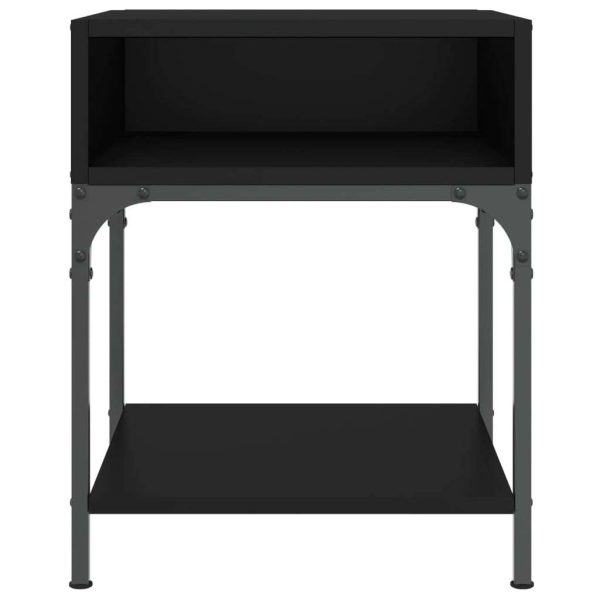 Bedside Table Black 40x41x50 cm Engineered Wood