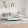 Bed Frame White 183×203 cm King Size Engineered Wood