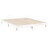 Bed Frame White 183×203 cm King Size Engineered Wood