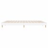 Bed Frame White 183×203 cm King Size Engineered Wood