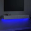 Anna TV Cabinet with LED Lights White 120x35x15.5 cm