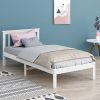 Amesbury Wooden Bed Frame Single Size Mattress Base Timber White