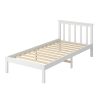 Amesbury Wooden Bed Frame Single Size Mattress Base Timber White