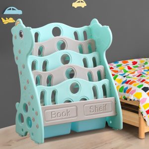 Kids Bookshelf Bookcase Magazine Rack Organiser Shelf Children Green