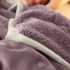 2X Light Purple Throw Blanket Warm Cozy Double Sided Thick Flannel Coverlet Fleece Bed Sofa Comforter