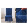 Blue Chair Cover Seat Protector with Ruffle Skirt Stretch Slipcover Wedding Party Home Decor