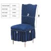 2X Blue Chair Cover Seat Protector with Ruffle Skirt Stretch Slipcover Wedding Party Home Decor