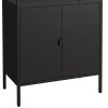 Filing Cabinet Storage Office Cabinets 4 Tier Metal Home Shelves Black