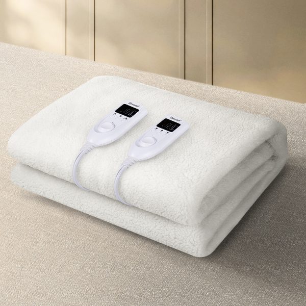 350GSM Electric Blanket Heated Fully Fitted Fleece Pad Washable Double