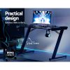 Gaming Desk Computer Desks Table Study Home Ofiice RGB LED Light 120CM