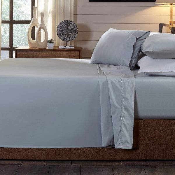 Royal Comfort 250TC Organic 100% Cotton Sheet Set 4 Piece Luxury Hotel Style – Double – Indigo