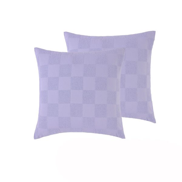 Accessorize Pair of Tipo Lilac Chenille European Pillowcases 65 x 65cm