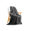 2X Black Throw Blanket Warm Cozy Double Sided Thick Flannel Coverlet Fleece Bed Sofa Comforter