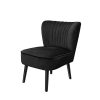 Accent Chair Velvet Sofa Single Seater Lounge Shell Scallop Home Black