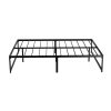 Bed Frame Metal Platform Double Size Bed Base Mattress Black TINO