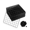 2X Black Portable 9-Cube 3 Column Storage Organiser Foldable DIY Modular Grid Space Saving Shelf