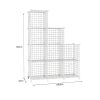 2X White Portable 9-Cube 3 Column Storage Organiser Foldable DIY Modular Grid Space Saving Shelf 149cm