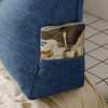 180cm Blue Triangular Wedge Bed Pillow Headboard Backrest Bedside Tatami Cushion Home Decor