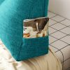 100cm Blue Green Triangular Wedge Bed Pillow Headboard Backrest Bedside Tatami Cushion Home Decor