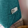 2X 120cm Blue Green Triangular Wedge Bed Pillow Headboard Backrest Bedside Tatami Cushion Home Decor