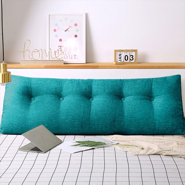 2X 150cm Blue Green Triangular Wedge Bed Pillow Headboard Backrest Bedside Tatami Cushion Home Decor