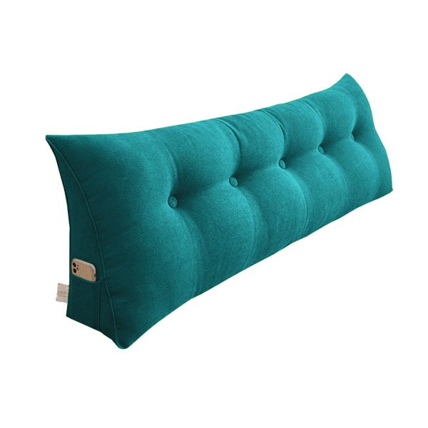 180cm Blue Green Triangular Wedge Bed Pillow Headboard Backrest Bedside Tatami Cushion Home Decor
