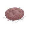 2X Coffee Round Cushion Soft Leaning Plush Backrest Throw Seat Pillow Home Office Decor