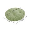 2X Green Round Cushion Soft Leaning Plush Backrest Throw Seat Pillow Home Office Decor