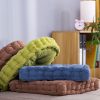 2X Green Round Cushion Soft Leaning Plush Backrest Throw Seat Pillow Home Office Decor