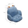 2X Blue Deer Shape Cushion Soft Leaning Bedside Pad Sedentary Plushie Pillow Home Decor