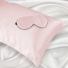 100% Mulberry Silk Pillow Case Eye Mask Set Pink Both Sided 25 Momme