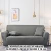 2-Seater Grey Sofa Cover Couch Protector High Stretch Lounge Slipcover Home Decor