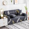 2-Seater Feather Print Sofa Cover Couch Protector High Stretch Lounge Slipcover Home Decor