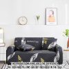 3-Seater Feather Print Sofa Cover Couch Protector High Stretch Lounge Slipcover Home Decor