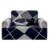 1-Seater Checkered Sofa Cover Couch Protector High Stretch Lounge Slipcover Home Decor