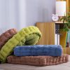 2X Coffee Square Cushion Soft Leaning Plush Backrest Throw Seat Pillow Home Office Decor