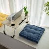2X Blue Square Cushion Soft Leaning Plush Backrest Throw Seat Pillow Home Office Decor