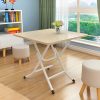 2X Wood-Colored Dining Table Portable Square Surface Space Saving Folding Desk Home Decor