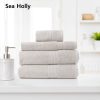 Royal Comfort 4 Piece Cotton Bamboo Towel Set 450GSM Luxurious Absorbent Plush – Sea Holly
