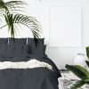 Balmain 1000 Thread Count Hotel Grade Bamboo Cotton Quilt Cover Pillowcases Set – Queen – Charcoal