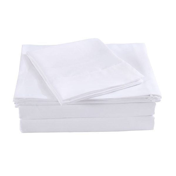 Balmain 1000 Thread Count Hotel Grade Bamboo Cotton Quilt Cover Pillowcases Set – Queen – White