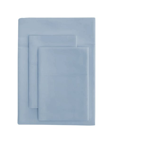 Balmain 1000 Thread Count Hotel Grade Bamboo Cotton Quilt Cover Pillowcases Set – King – Blue Fog