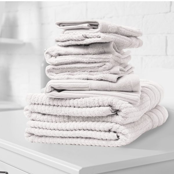 Royal Comfort Eden Egyptian Cotton 600GSM 8 Piece Luxury Bath Towels Set – White