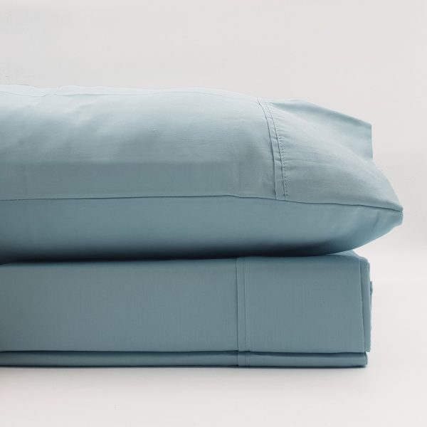 Renee Taylor 1500 Thread Count Pure Soft Cotton Blend Flat & Fitted Sheet Set Mist King