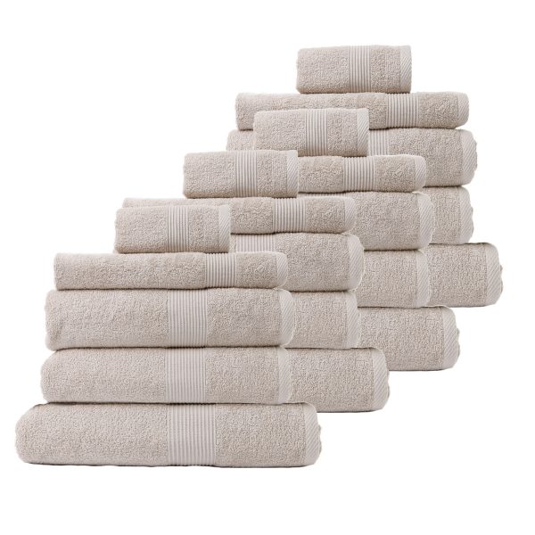 Royal Comfort 18 Piece Cotton Bamboo Towel Bundle Set 450GSM Luxurious Absorbent